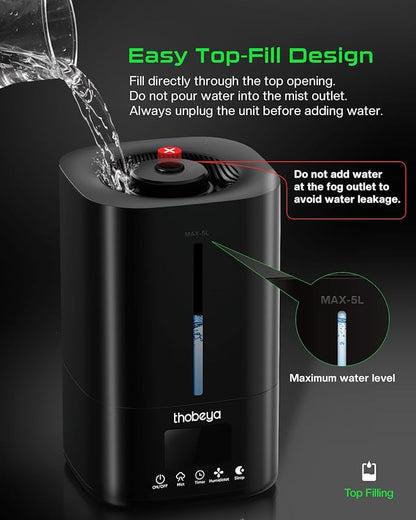 1.32 Gal / 5L Reptile Humidifier Fogger, Timer Function, Humidifier - Image 7