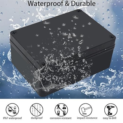 Junction Box, IP67 Waterproof ABS Black Project Box - Image 2
