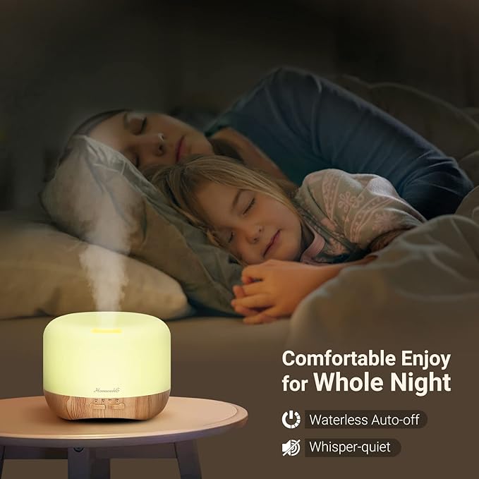 Homeweeks 300ml Essential Oil Diffuser, Quiet Aromatherapy Mist Diffusers - Image 8