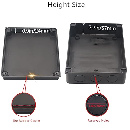 Junction Box, Reserved Holes Electrical Boxes Waterproof IP65 ABS Plastic - Image 4
