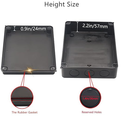 Junction Box, Reserved Holes Electrical Boxes Waterproof IP65 ABS Plastic - Image 4