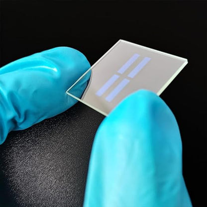 Etched ITO Coated Glass sputtered Stripes Conductive Cover Slides by ConductiveglassforLab