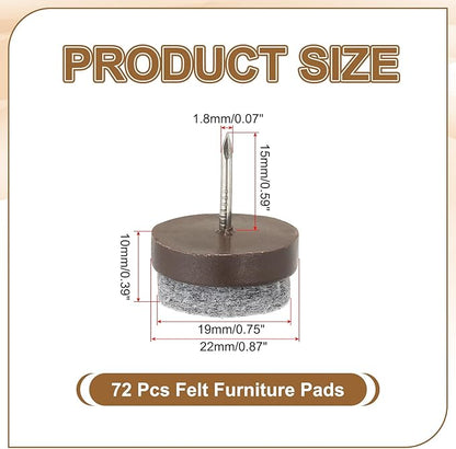 PATIKIL 22 mm Nail-on Felt Pads - Image 2