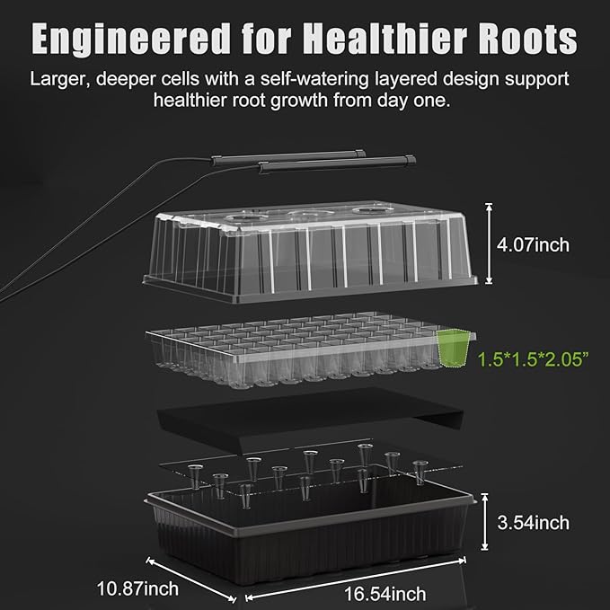 60 Cell Self-Watering Seed Starter Tray - Image 3