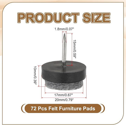 PATIKIL 20 mm Nail-on Felt Pads - Image 2