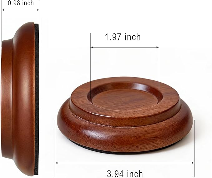 4 Pcs Solid Wood Upright Piano Caster Cups, Non-Slip & Anti-Noise - Image 2