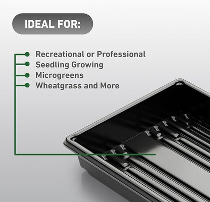 10x20 Inch Black Plastic 25 Pack Plant Propagation Tray – Growing Trays - Image 5