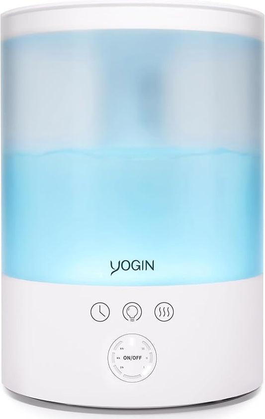 YOGIN Humidifiers for Bedroom Large room, Top fill 2.5L Ultrasonic cool mist by Yogin