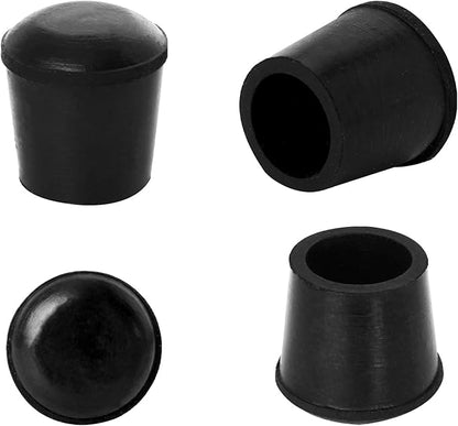 10 PCS Black Round Rubber Chair Leg Caps Tips, Vinyl Rubber End Kits, Soft - Image 3