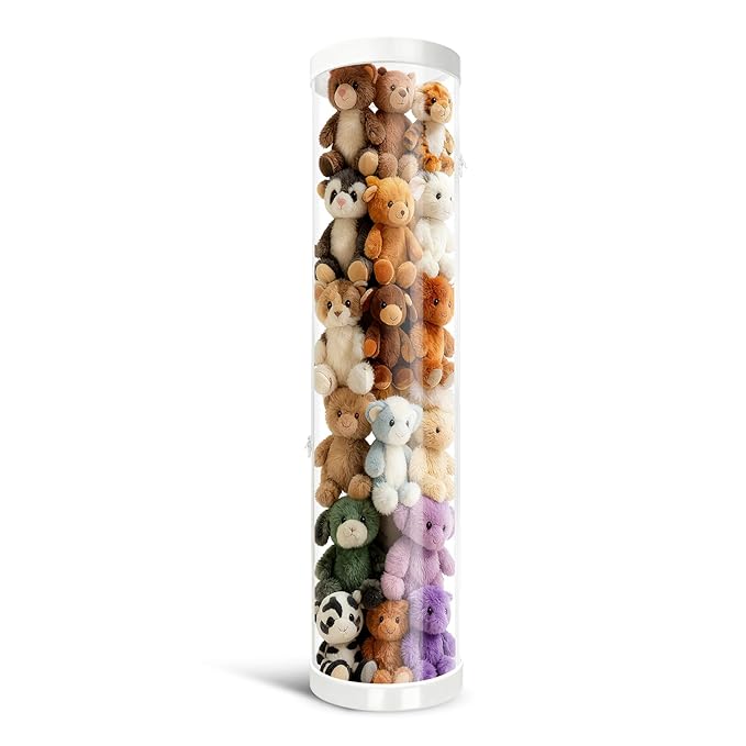 Stuffed Animal Storage Tube, 47x11 Inch Large Capacity Toy Storage Organizer by Mocuba