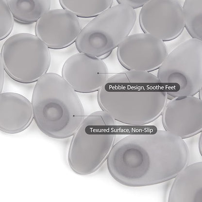 WELTRXE Non Slip Bathtub Mat 35 x 16 Inches Pebbles Shower Mats - Image 4