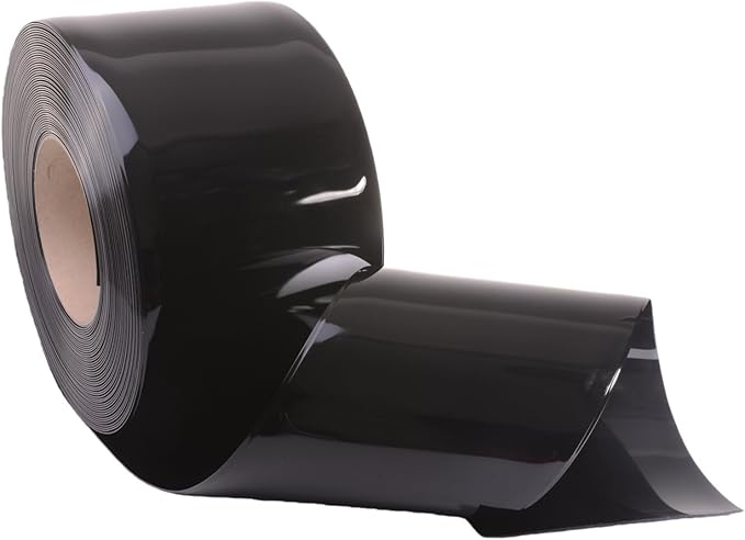 0.6x6.6' Black PVC Curtains Strips Kit by Acepunch