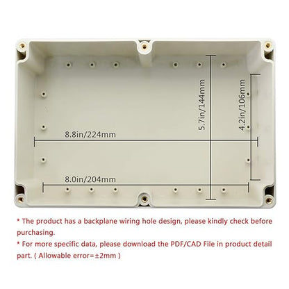 LeMotech Waterproof Dustproof IP65 ABS Plastic Junction Box Universal Electric - Image 5