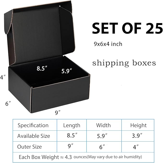 Small Shipping Boxes 9x6x4 Inch - Image 2