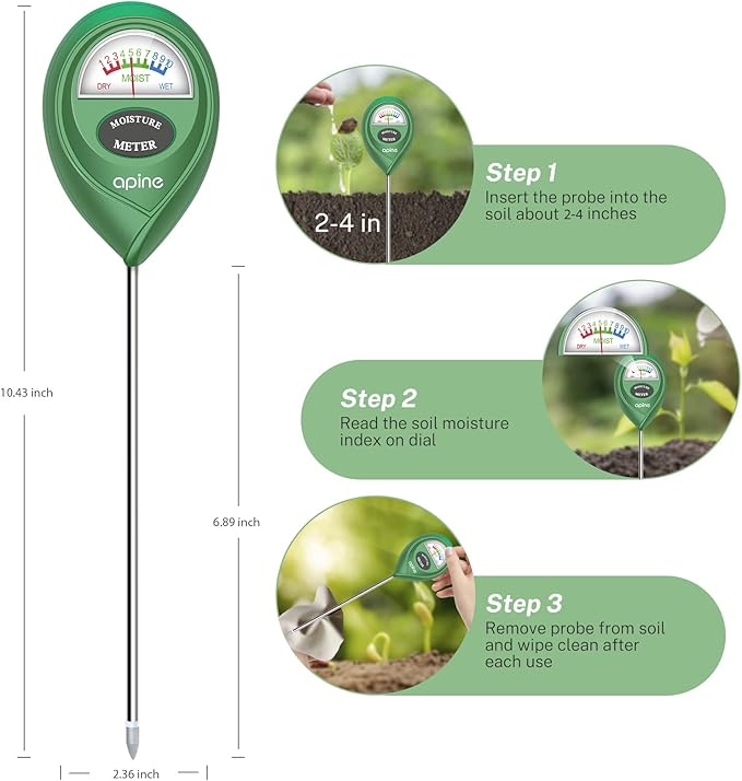 apine Soil Moisture Meter, Plants Moisture Meter, Plant Water Meter - Image 2