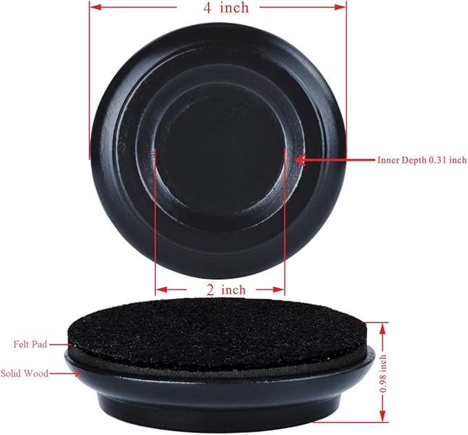 Upright Piano Caster Cups, - Image 3