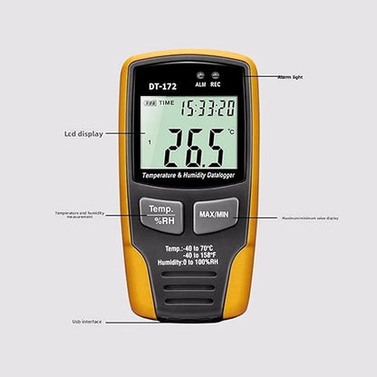 Compact Temperature and Humidity Data Logger 32000 Memory Hygrometer Moisture - Image 4