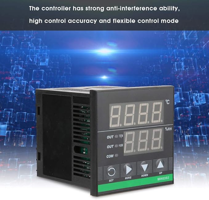MH0302 Digital Temperature Humidity Controller High Precision Panel Mounted - Image 2