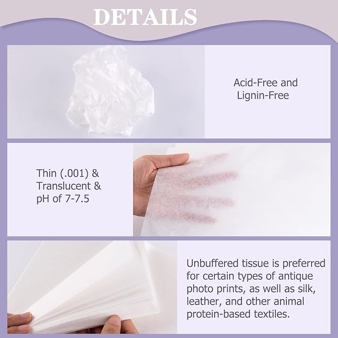 Lineco, Acid-Free Unbuffered Interleaving Tissue Paper - Image 3