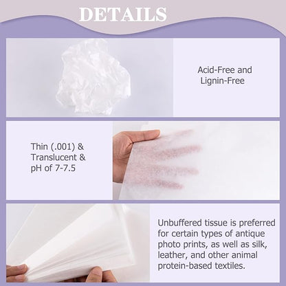 Lineco, Acid-Free Unbuffered Interleaving Tissue Paper - Image 3