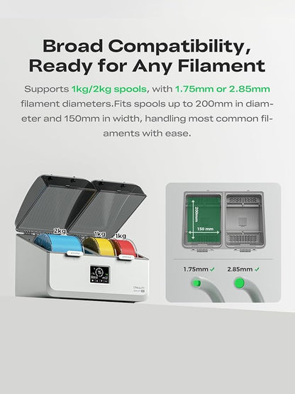Creality Space Pi X4L Filament Dryer Box, Dual Independent Chambers, 4 Spool - Image 7