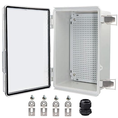 Waterproof Electrical Box, IP67 Junction Box Stainless Steel Latch Hinged Clear by YETLEBOX