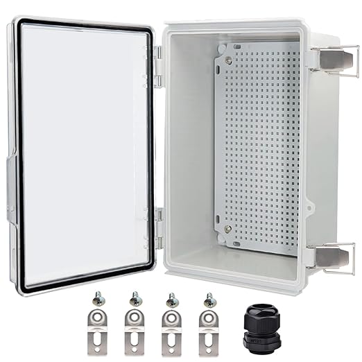 Waterproof Electrical Box, IP67 Junction Box Stainless Steel Latch Hinged Clear by YETLEBOX