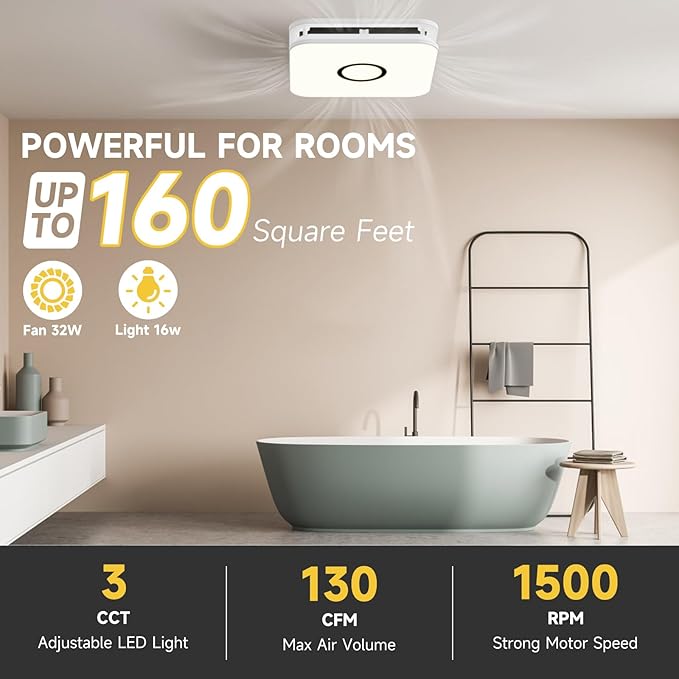 2-in-1 Bathroom Exhaust Fan - Image 2