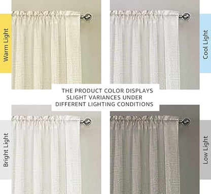 H.VERSAILTEX Natural Linen Rod Pocket Curtains 84 Inch Length - Image 3