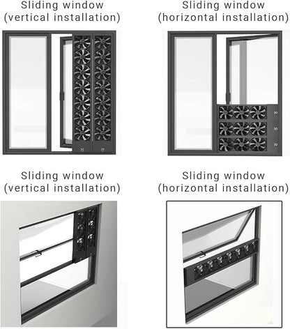 Vertical Window Exhaust Fan, Adjustable Speed - Image 3