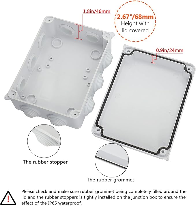 LeMotech ABS Plastic Dustproof Waterproof IP65 Junction Box Universal - Image 4