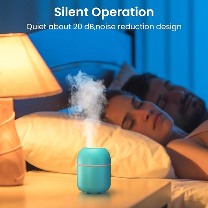 Portable Small Humidifier, WUTAER USB Personal Desktop Humidifier - Image 4