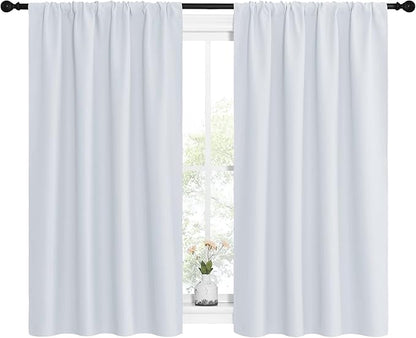 NICETOWN Greyish White Window Curtain Panels - Image 2