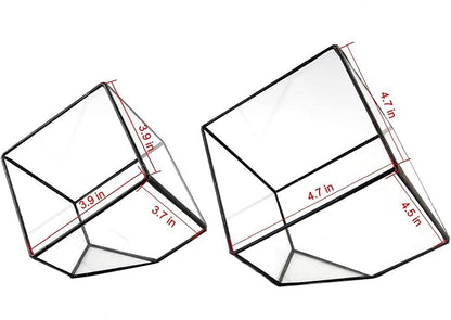 ELEGANTLIFE Glass Geometric Plant Terrarium Container, Flower Pot Tabletop - Image 4