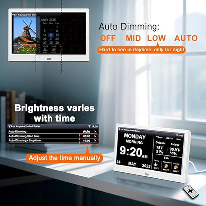 2025 New Digital Clock with Temperature/Humidity & Weather Forecast, Auto Time - Image 6