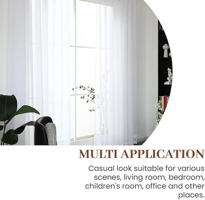 Dreaming Casa White Sheer Curtains 204 Inches Long, Rod Pocket & Back Tab Light - Image 5