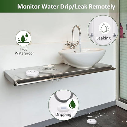 METAK Water Leak Detector Sensor Alarm: Home Water Flooding Monitor Smart Sink - Image 2