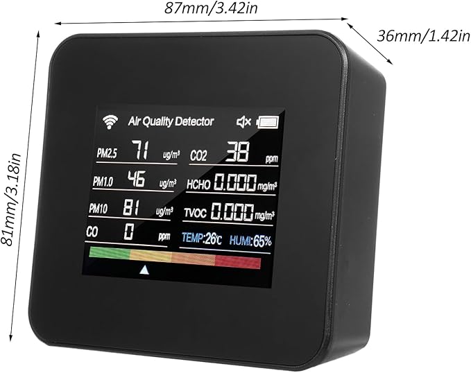 14 in 1 Indoor Air Quality Monitor Air Quality Detector CO₂ CO TVOC HCHO - Image 7