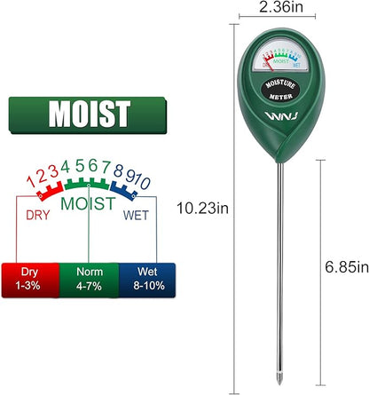 WNJ 2 Pack Soil Moisture Meter, Plant Water Monitor, Lawn Moisture Meter，Soil - Image 5