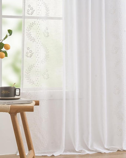 jinchan Belrose Linen Sheer Curtains - Image 5