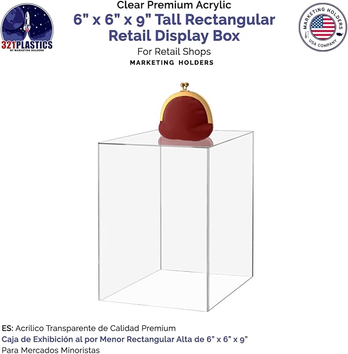Acrylic Display Case for Collectibles 6" x 6" x 9" No Assembly Box for Figures - Image 6
