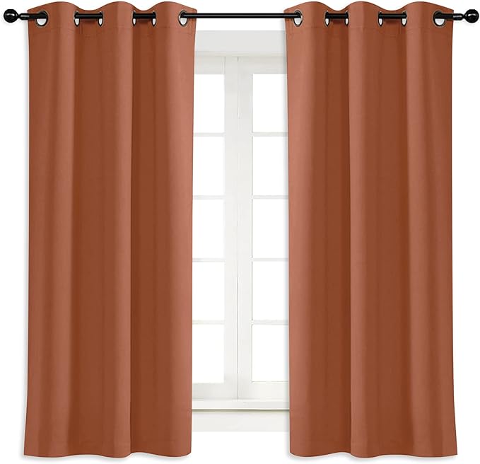 NICETOWN Burnt Orange Blackout Window Curtain by NICETOWN