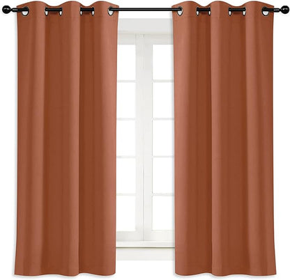 NICETOWN Burnt Orange Blackout Window Curtain by NICETOWN