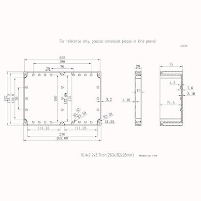 Junction Box, Zulkit Project Box IP65 Waterproof Outdoor Box ABS Plastic - Image 6