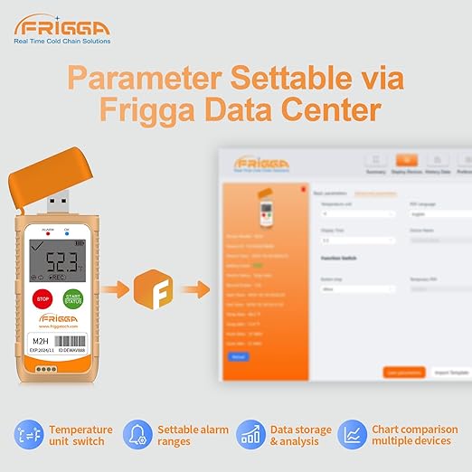 Frigga M2H Reusable Temperature Humidity Data Logger Multi-Use USB Digital - Image 3