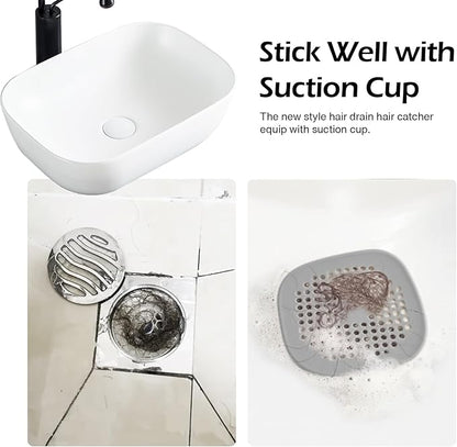 2 Pack Drain Hair Catcher Silicone Bathroom Accessories Square Drain Cover - Image 4