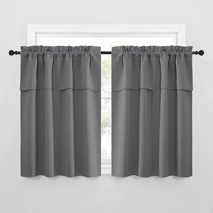 NICETOWN Short Curtains with Attached Valance - Image 6