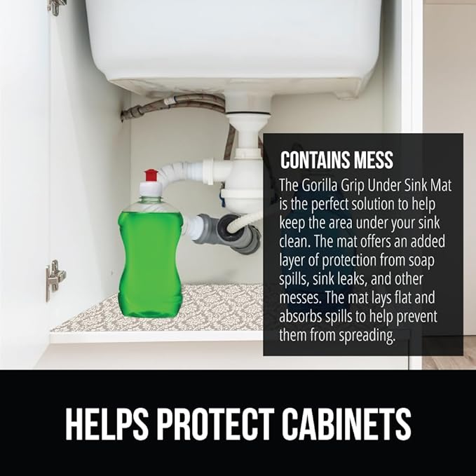 GORILLA GRIP LeakGuard Non-Adhesive Under Sink Mat - Image 3