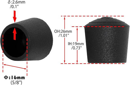 Flyshop 5/8", 16 mm, Patio Round Chair Leg Caps, Furniture Table Feet Covers - Image 2
