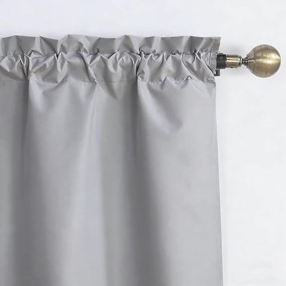 Easy Home 2 Panels Blackout Tier Curtain - Image 3